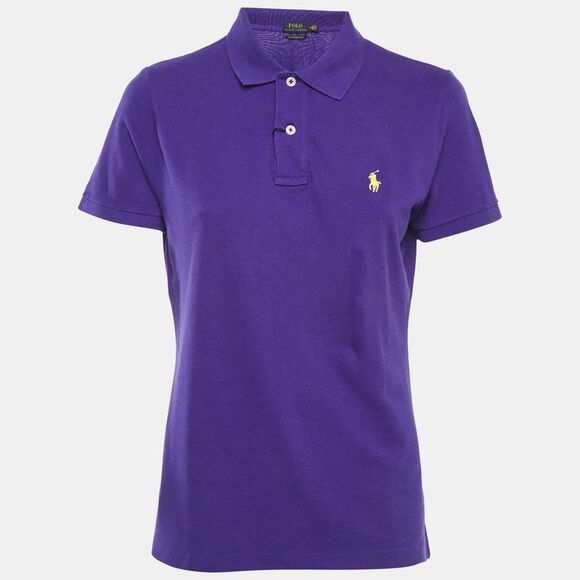 Polo Ralph Lauren Purple Cotton Pique Skinny Polo T-Shirt L